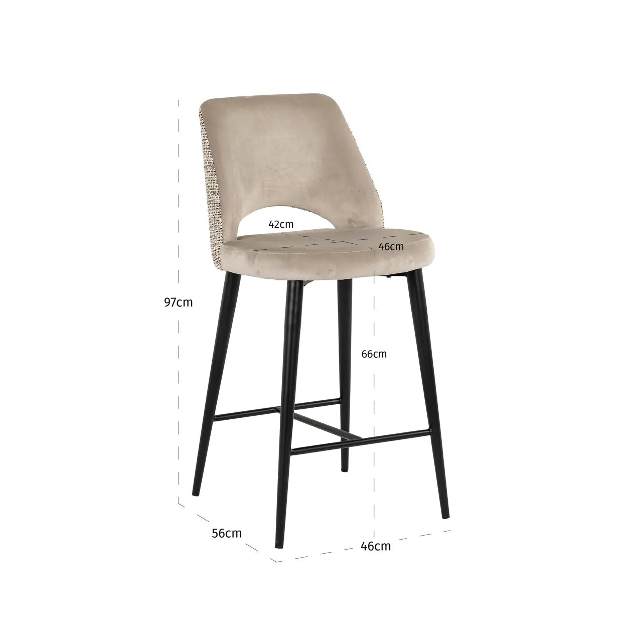 Richmond Interiors Tabitha Counter Stool in Trendy Nature   Nicholas John Interiors