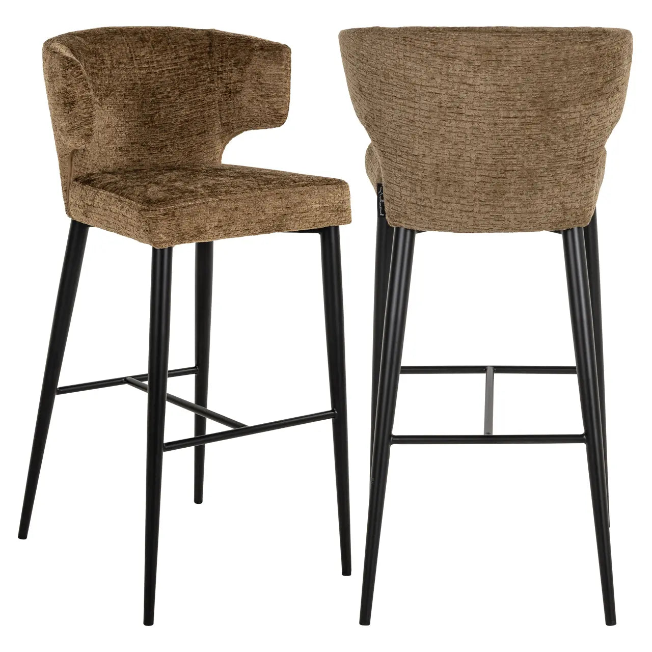Richmond Interiors Taylor Bar Stool in Brandy Fusion  Nicholas John Interiors