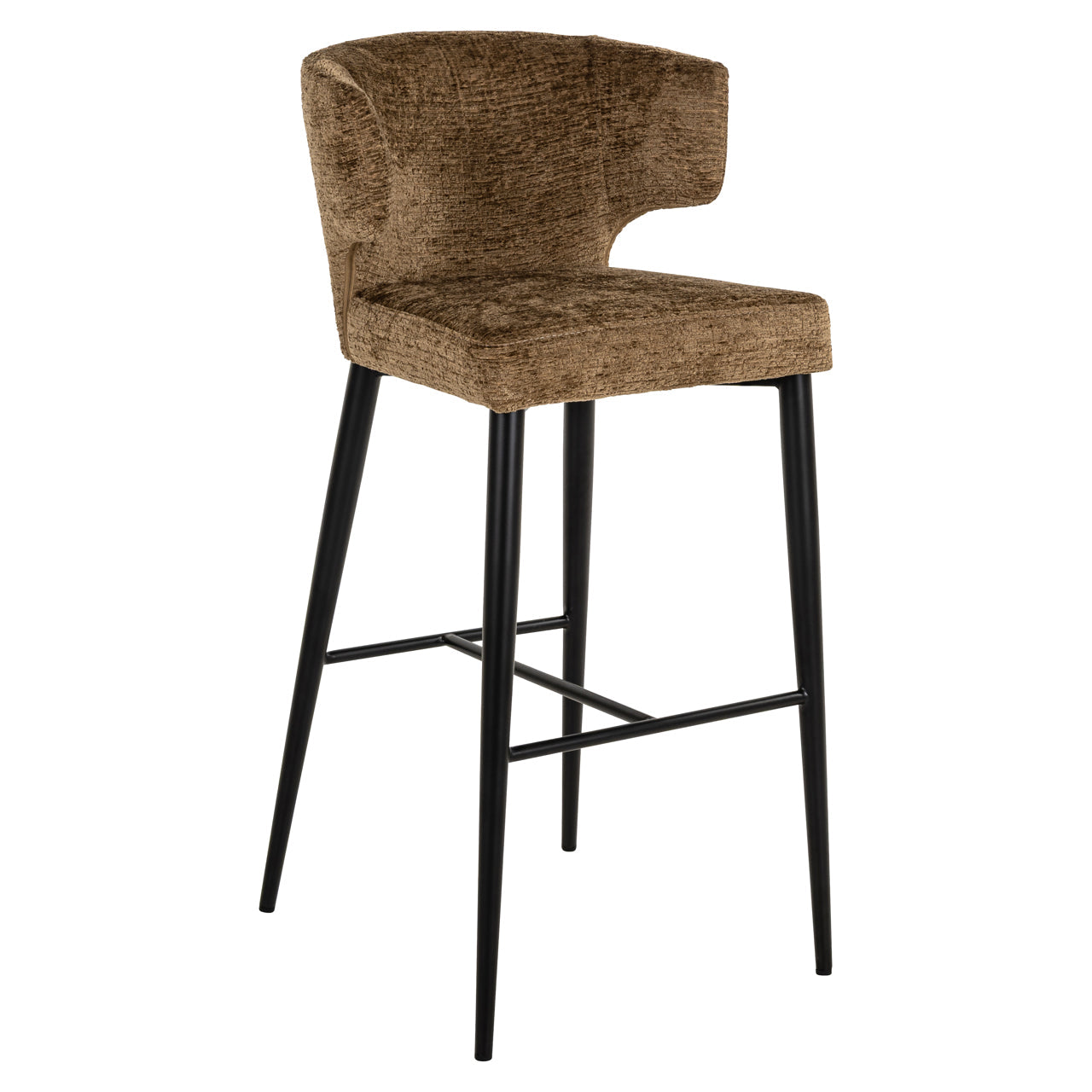 Richmond Interiors Taylor Bar Stool in Brandy Fusion  Nicholas John Interiors