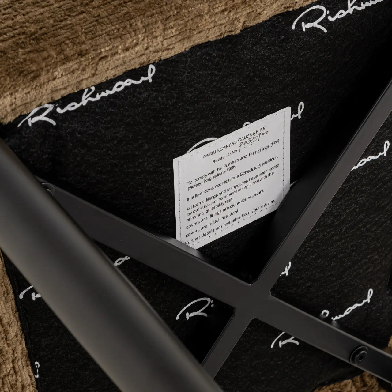 Richmond Interiors Taylor Bar Stool in Brandy Fusion  Nicholas John Interiors