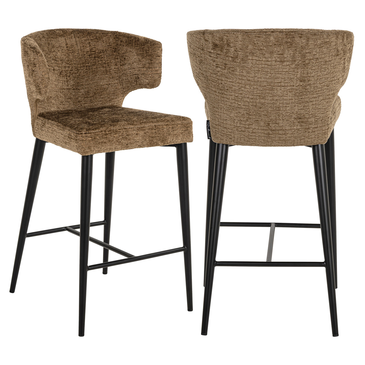 Richmond Interiors Taylor Counter Stool in Brandy Fusion  Nicholas John Interiors