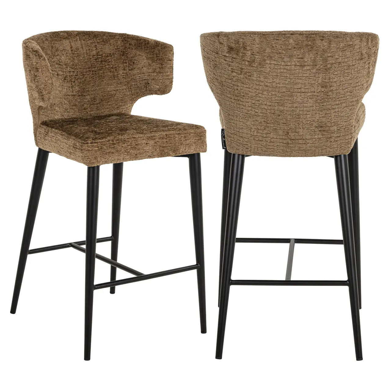 Richmond Interiors Taylor Counter Stool in Brandy Fusion  Nicholas John Interiors