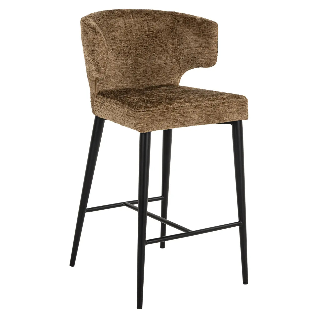 Richmond Interiors Taylor Counter Stool in Brandy Fusion  Nicholas John Interiors