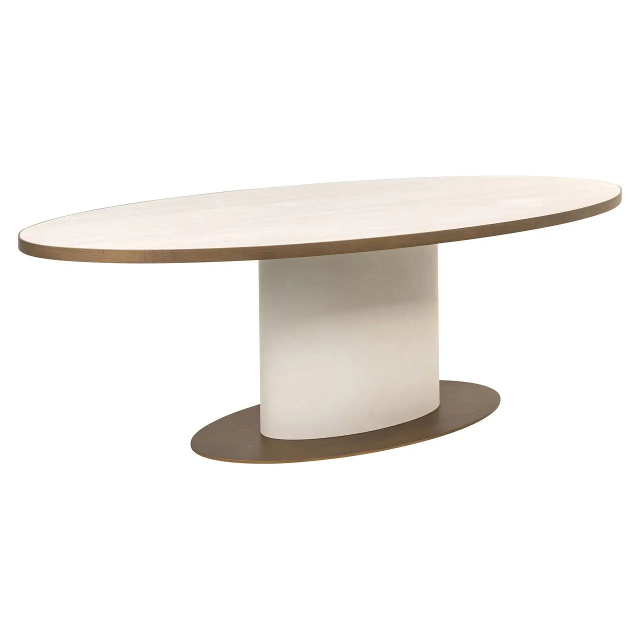 Richmond Interiors Tivoli 230cm Oval Dining Table in White  Nicholas John Interiors