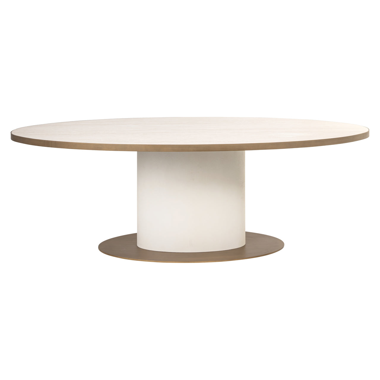 Richmond Interiors Tivoli 230cm Oval Dining Table in White  Nicholas John Interiors