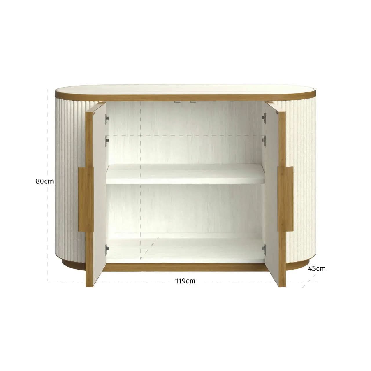 Richmond Interiors Tivoli White Sideboard   Nicholas John Interiors