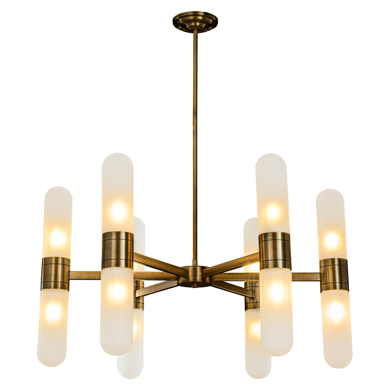 Richmond Interiors Tricon Chandelier in Bronze  Nicholas John Interiors