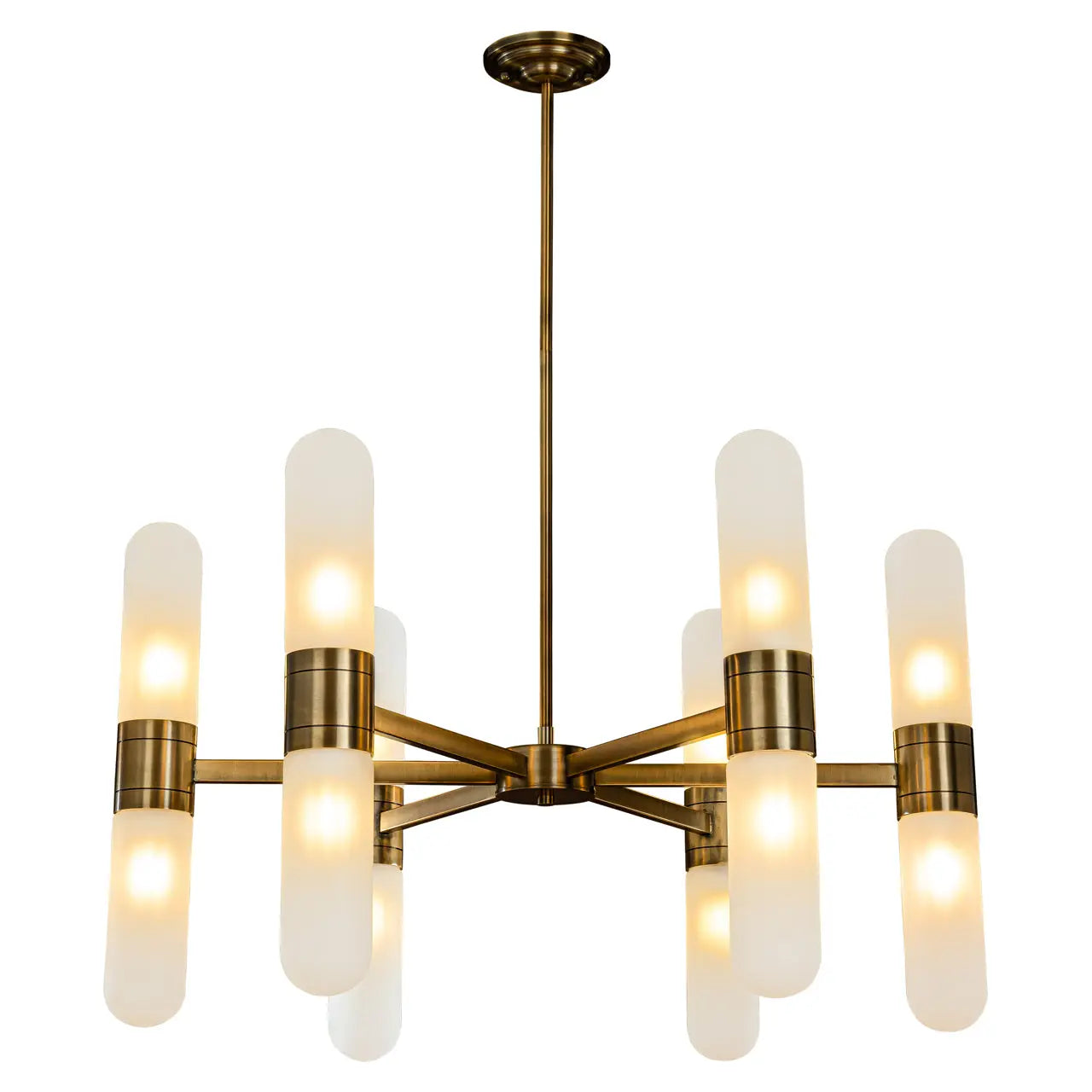 Richmond Interiors Tricon Chandelier in Bronze  Nicholas John Interiors