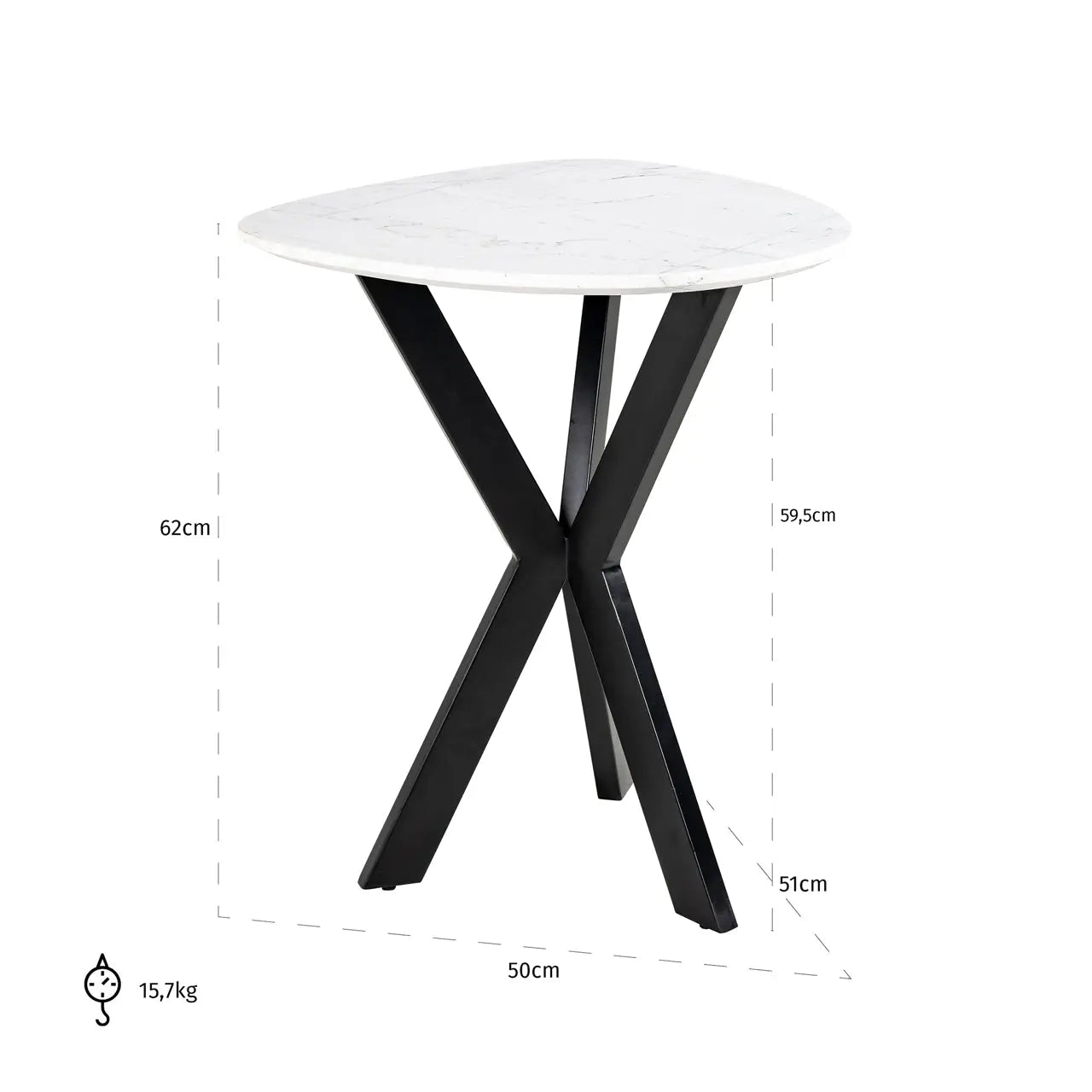Richmond Interiors Trocadero Black/White End Table   Nicholas John Interiors