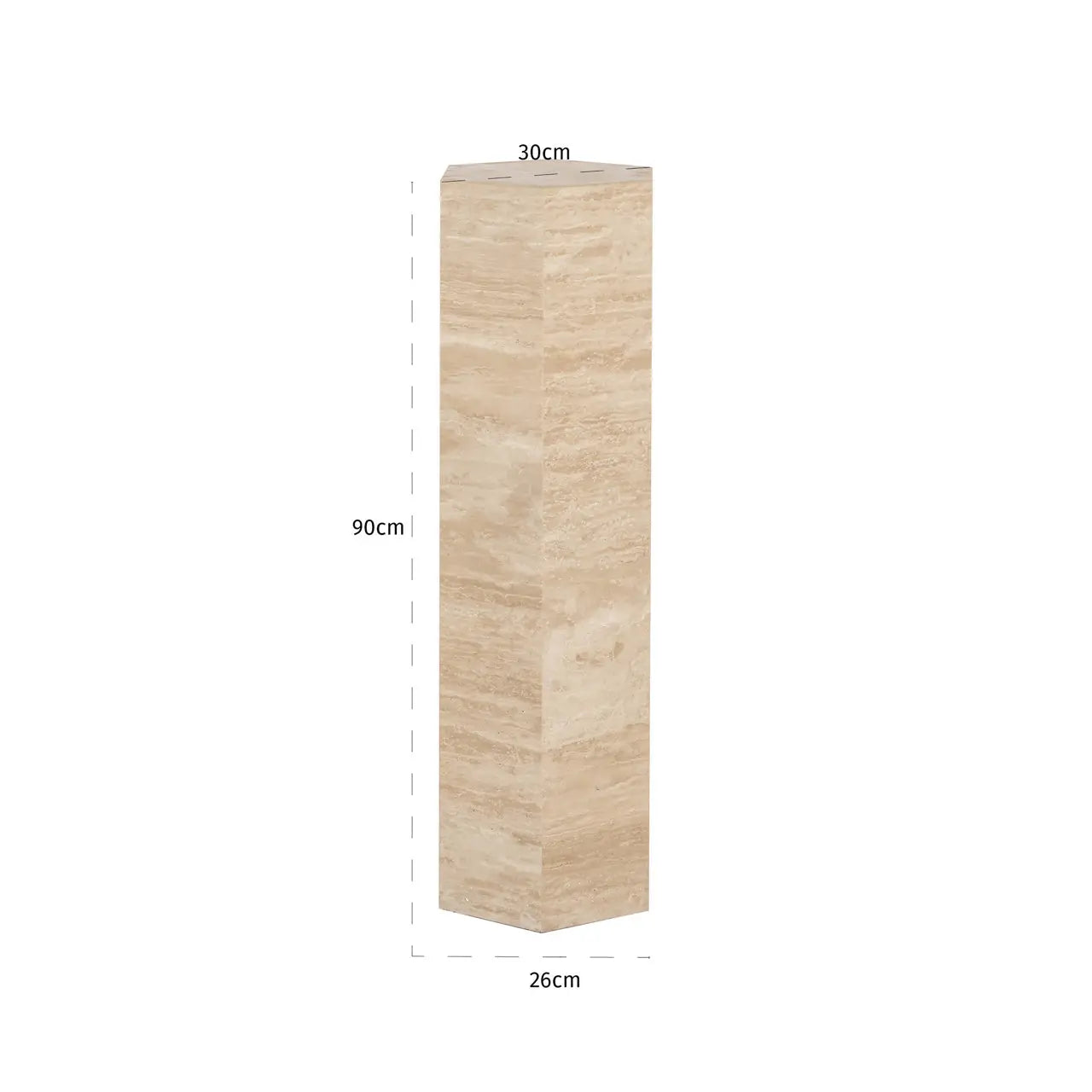 Richmond Interiors Vespin Column in Beige Travertine  Nicholas John Interiors