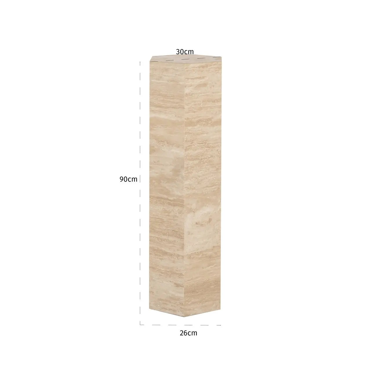 Richmond Interiors Vespin Column in Beige Travertine   Nicholas John Interiors