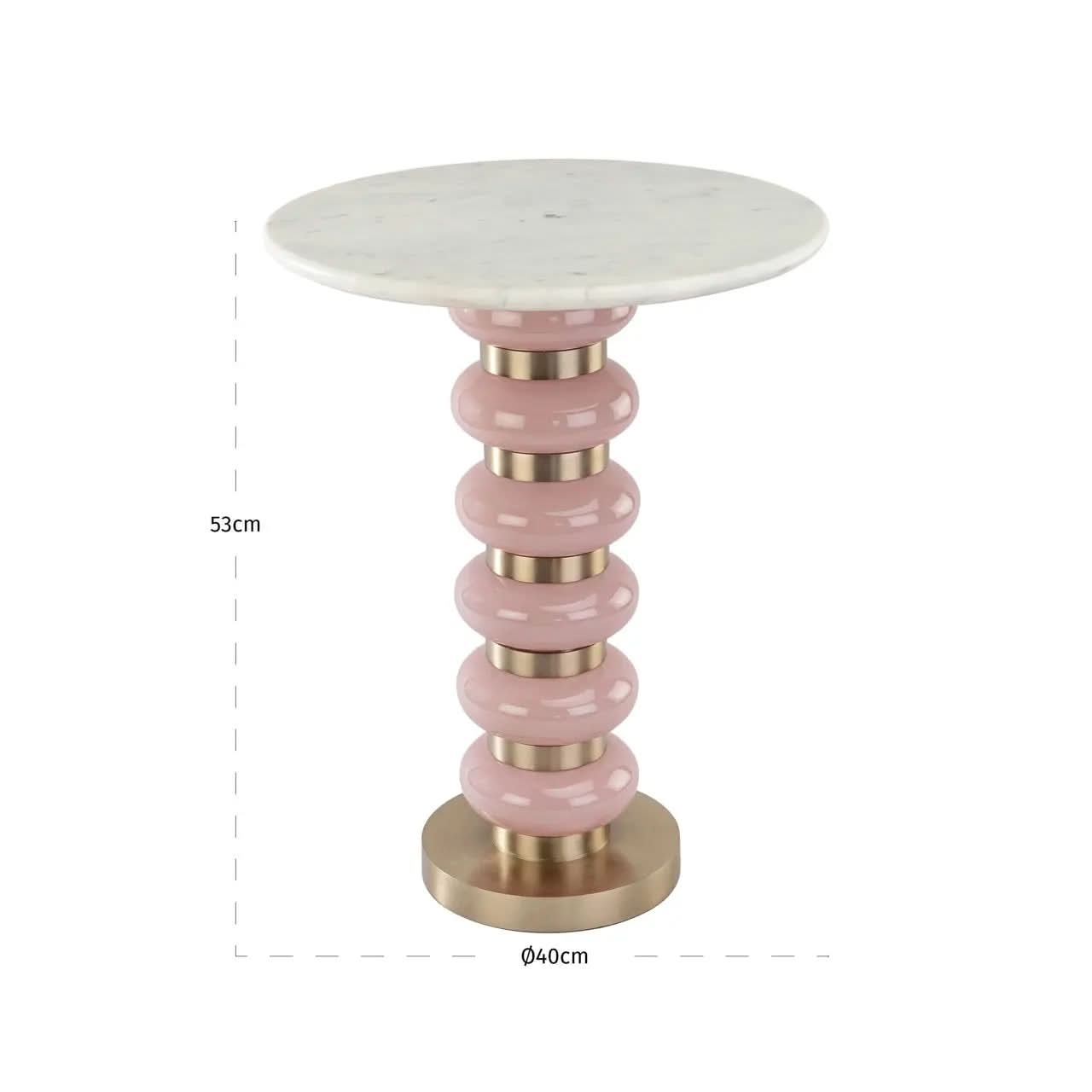 Richmond Interiors Villeray Pink End Table   Nicholas John Interiors