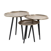 Richmond Interiors Volenta Set of 3 Coffee Table in Champagne Gold  Nicholas John Interiors