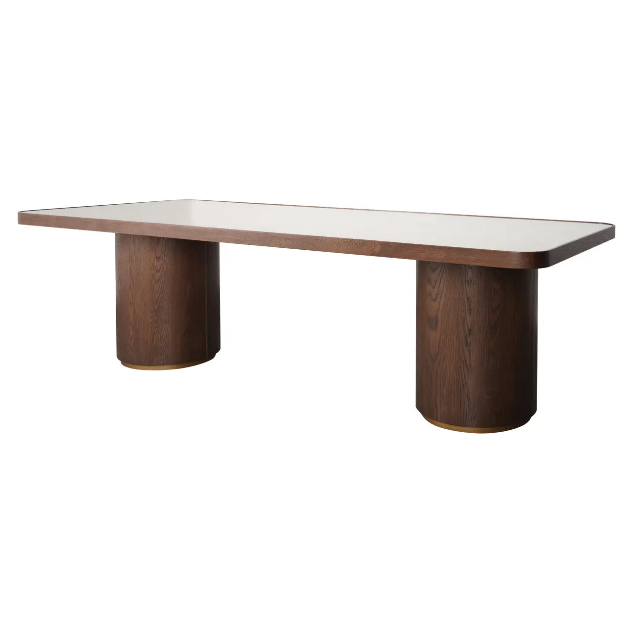 Richmond Interiors Willox Brown 235cm Including Glass Dining Table   Nicholas John Interiors
