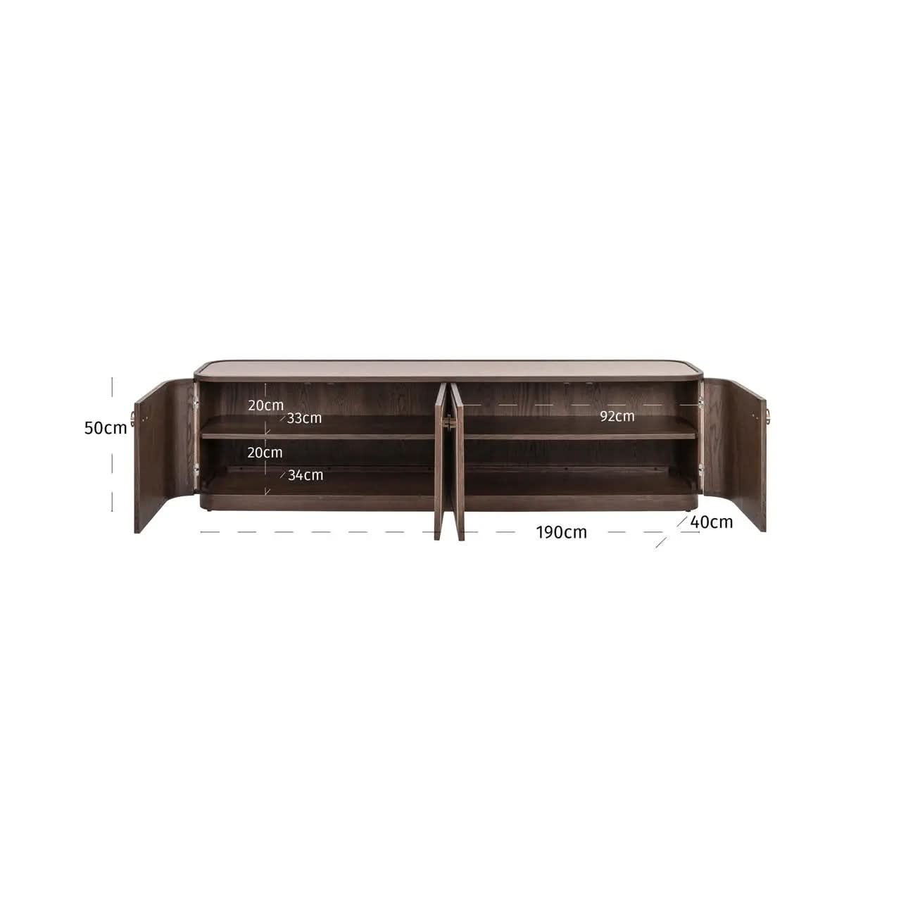 Richmond Interiors Willox Brown 4-Doors TV Cabinet   Nicholas John Interiors