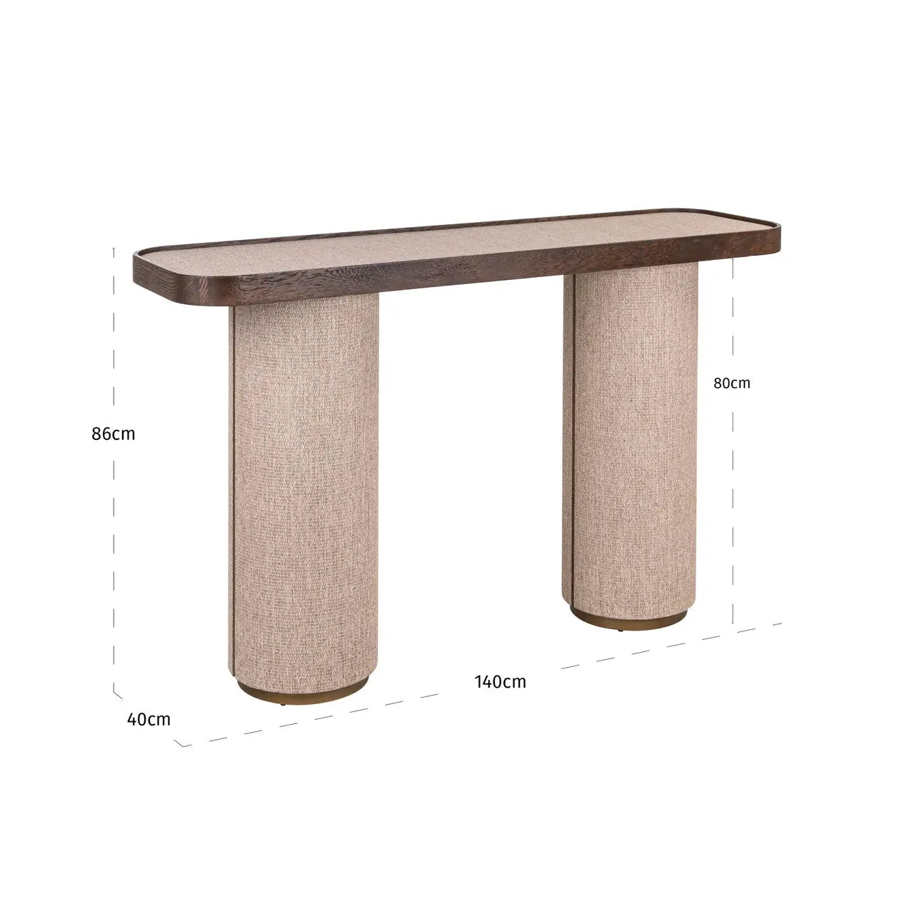 Richmond Interiors Willox Brown Console Table   Nicholas John Interiors