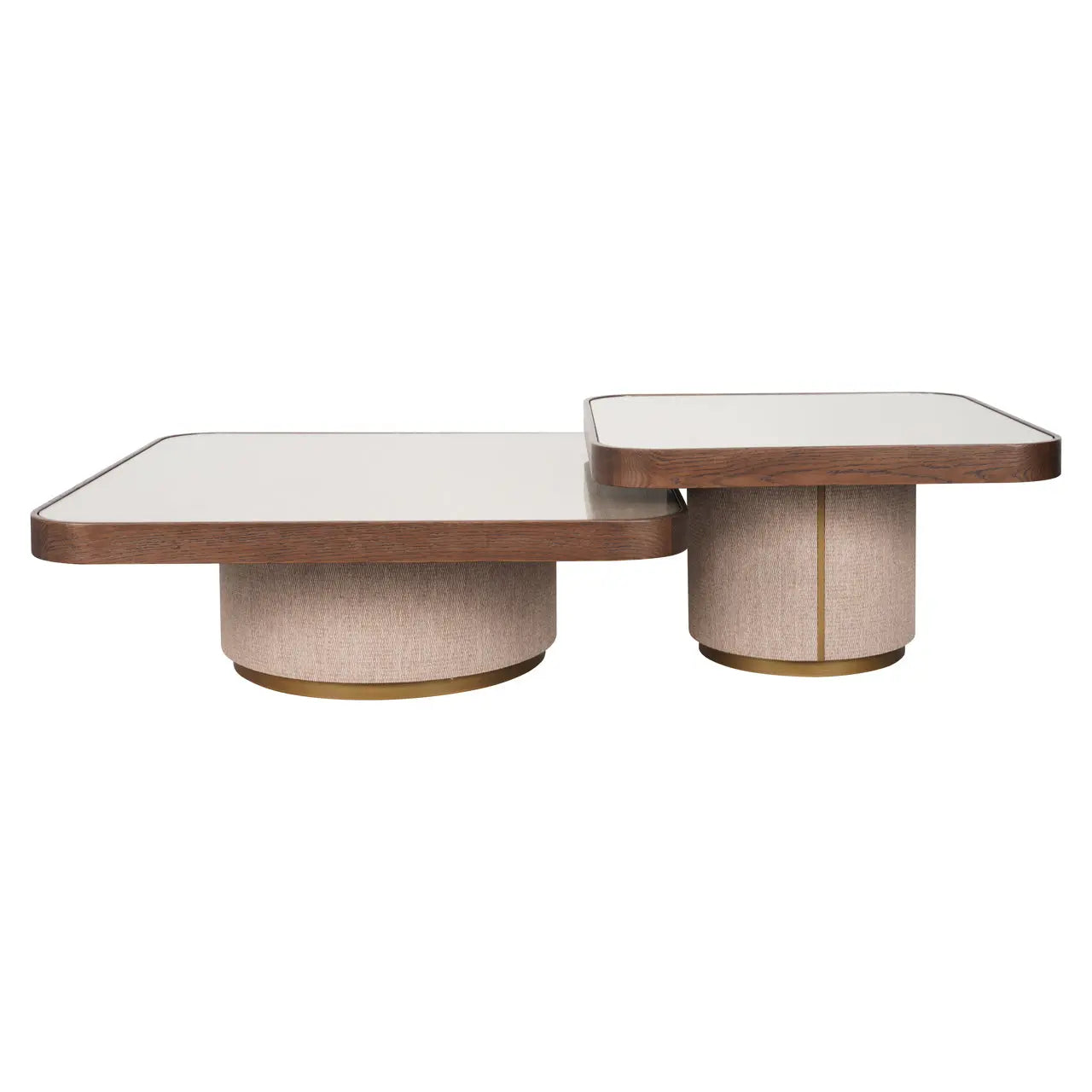Richmond Interiors Willox Brown Including Glass Coffee Table (Set of 2)   Nicholas John Interiors