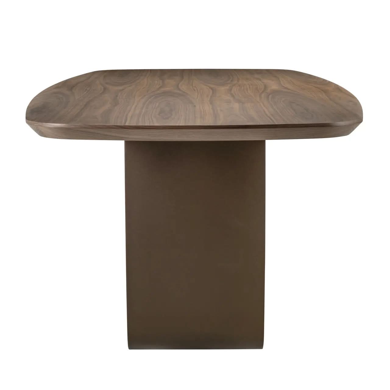 Richmond Interiors Windsor Walnut 230cm Brass Base Dining Table   Nicholas John Interiors