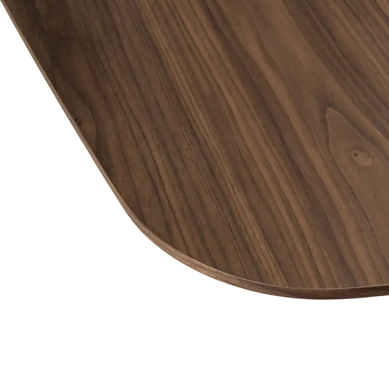 Richmond Interiors Windsor Walnut 230cm Brass Base Dining Table   Nicholas John Interiors