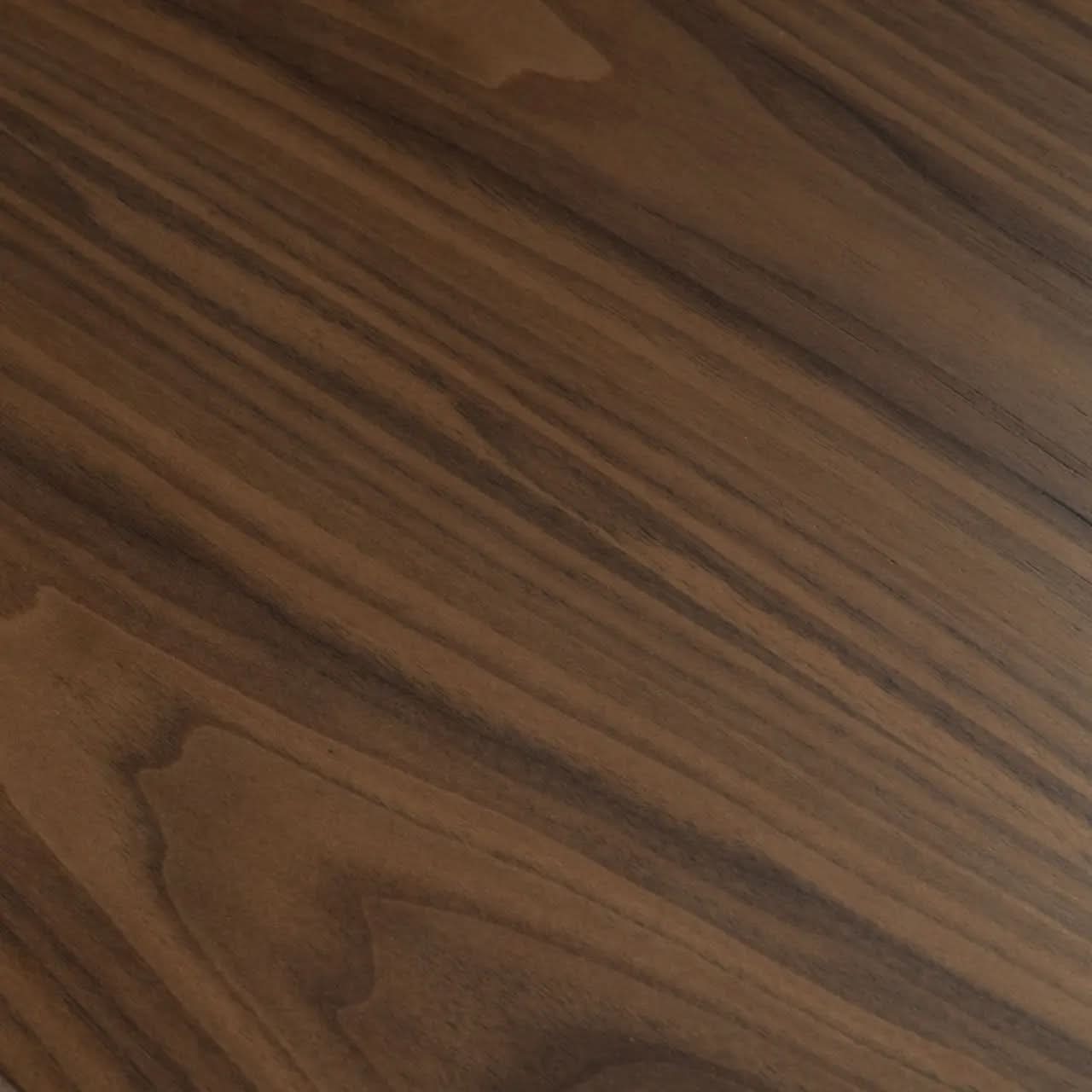 Richmond Interiors Windsor Walnut 230cm Brass Base Dining Table   Nicholas John Interiors