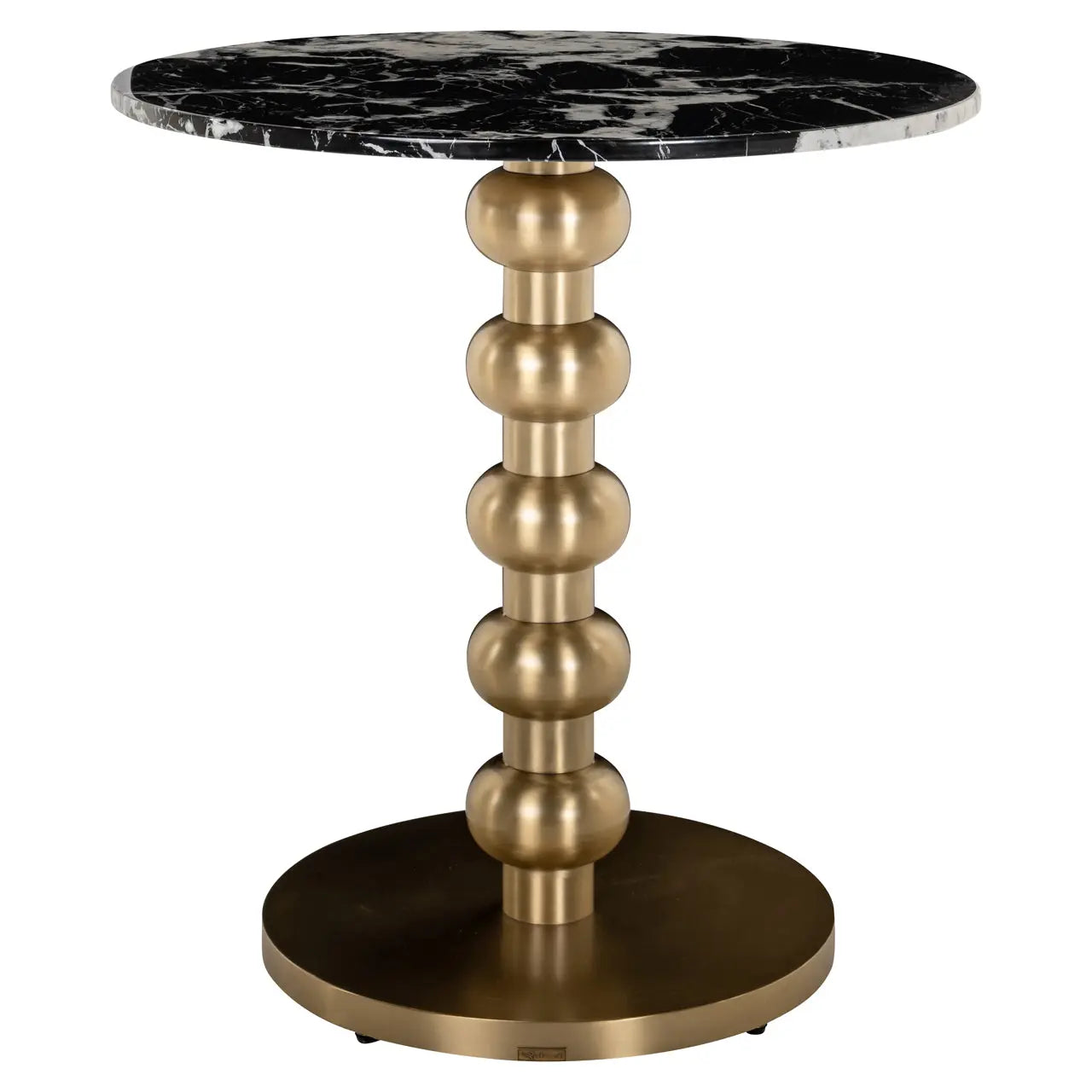 Richmond Interiors Witlox Bistro Table in Black and Gold 75cm  Nicholas John Interiors