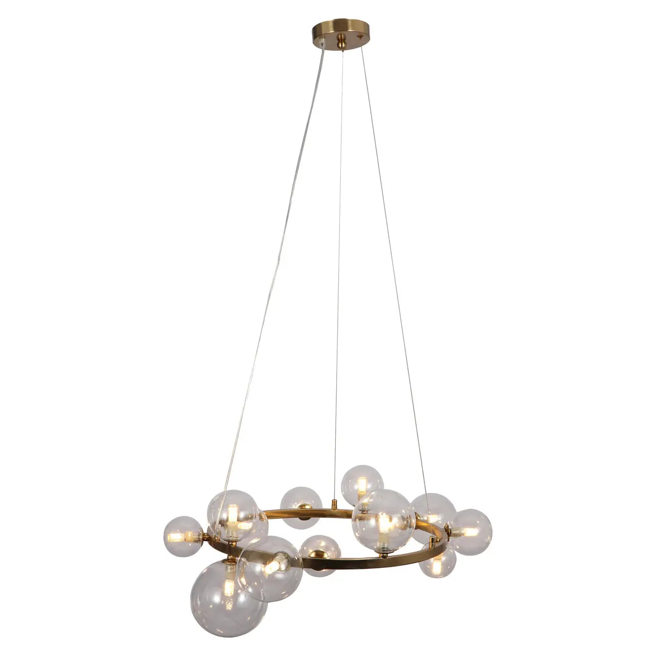 Richmond Interiors Yosie Chandelier in Brushed Gold  Nicholas John Interiors