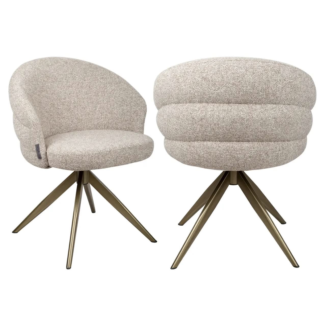 Richmond Interiors Zendaya Cayenne Brown Swivel Dining Chair   Nicholas John Interiors