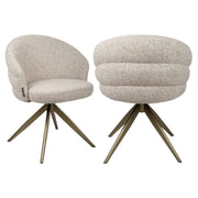 Richmond Interiors Zendaya Cayenne Brown Swivel Dining Chair   Nicholas John Interiors