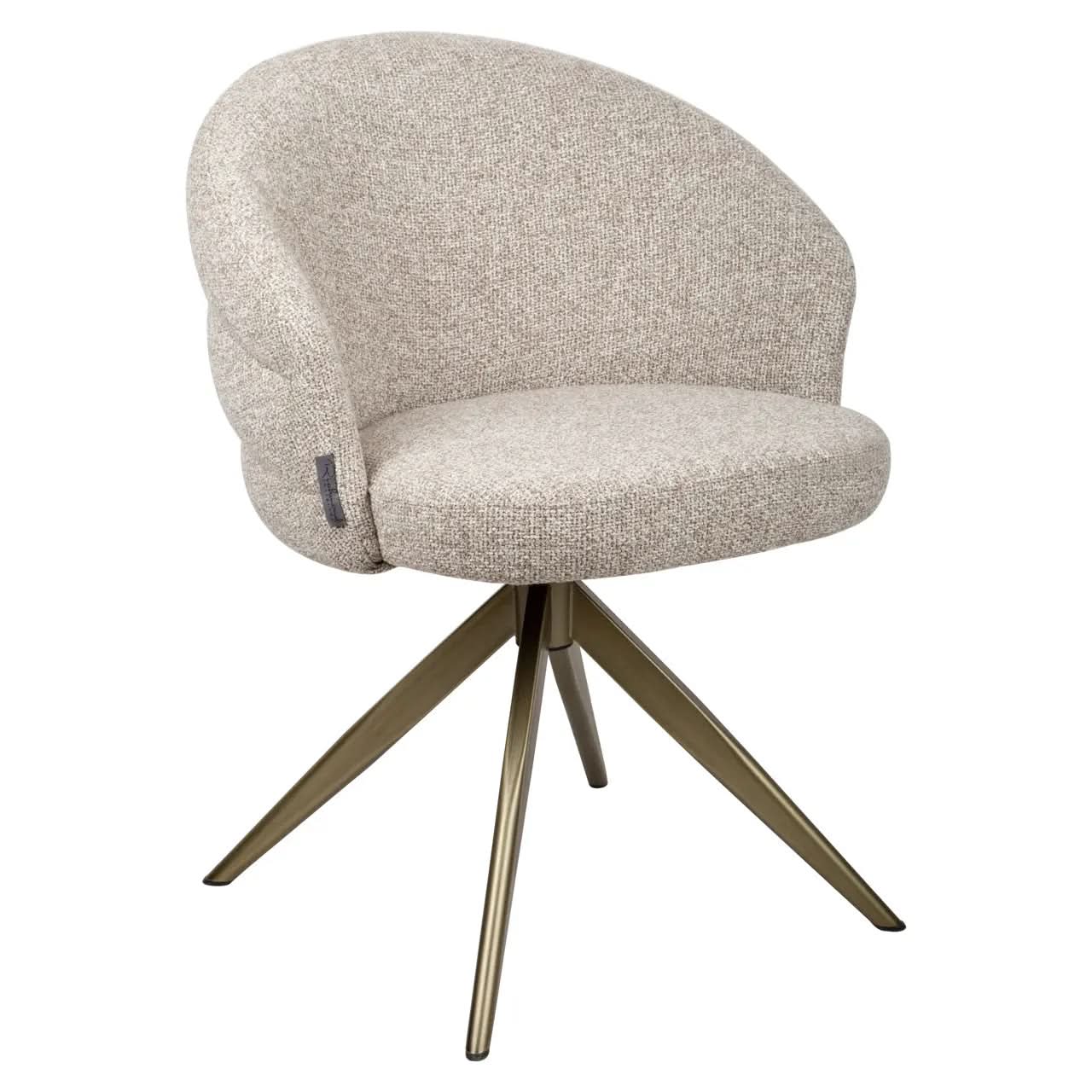Richmond Interiors Zendaya Cayenne Brown Swivel Dining Chair   Nicholas John Interiors