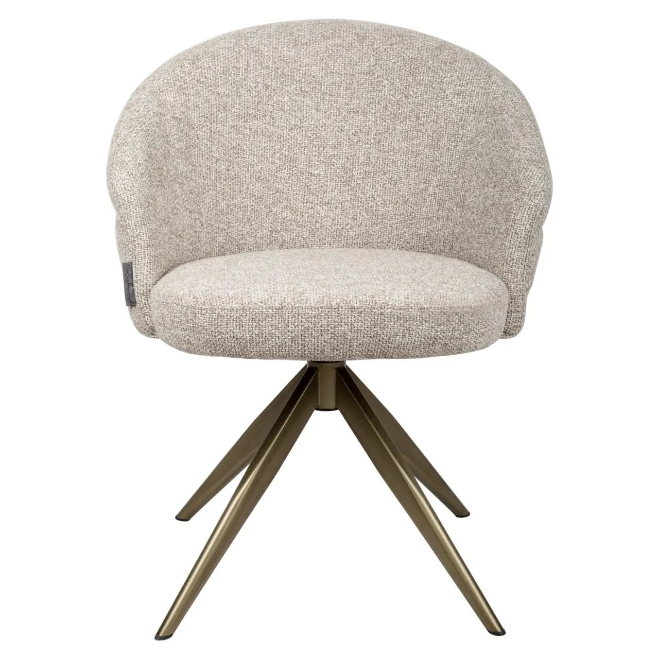 Richmond Interiors Zendaya Cayenne Brown Swivel Dining Chair   Nicholas John Interiors