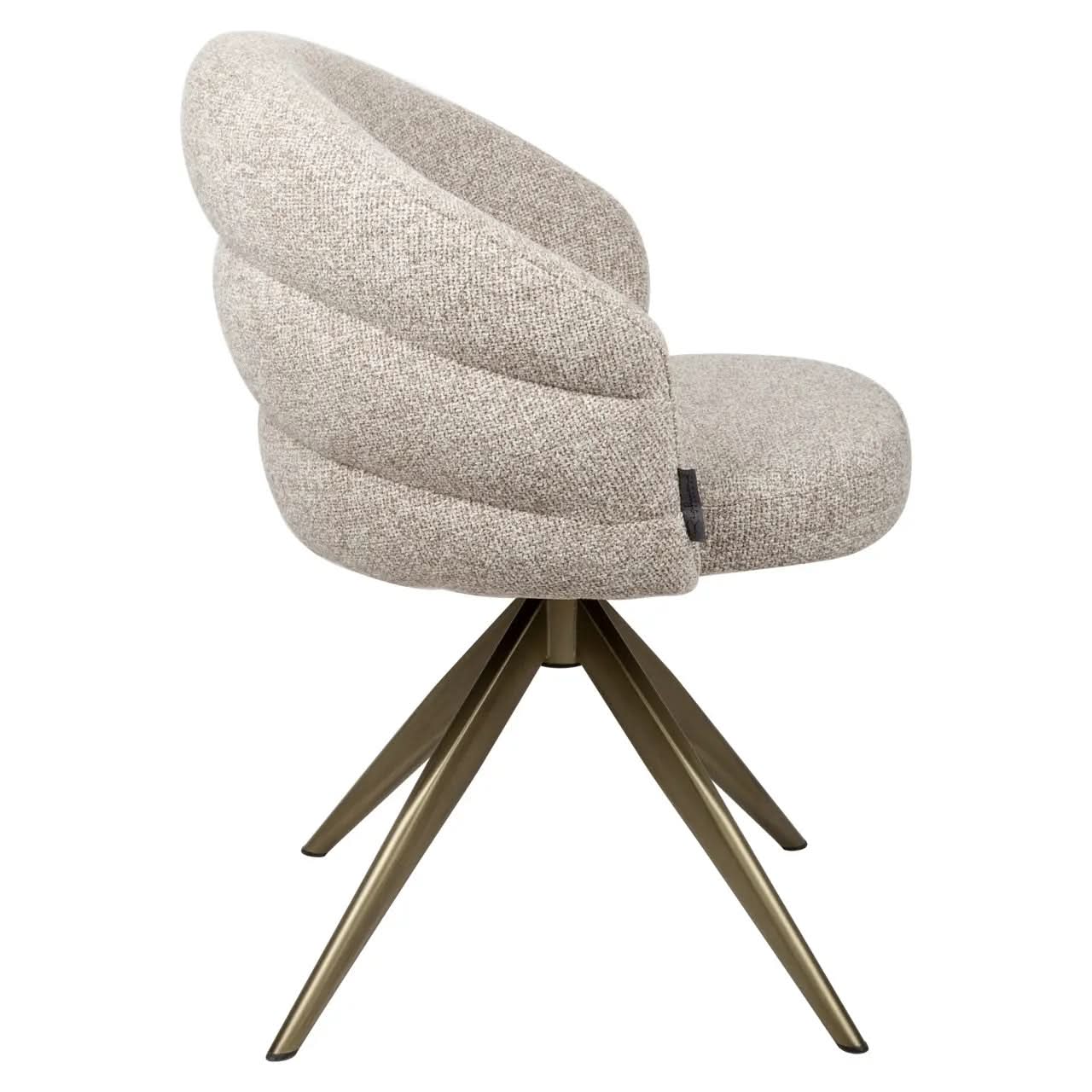 Richmond Interiors Zendaya Cayenne Brown Swivel Dining Chair   Nicholas John Interiors