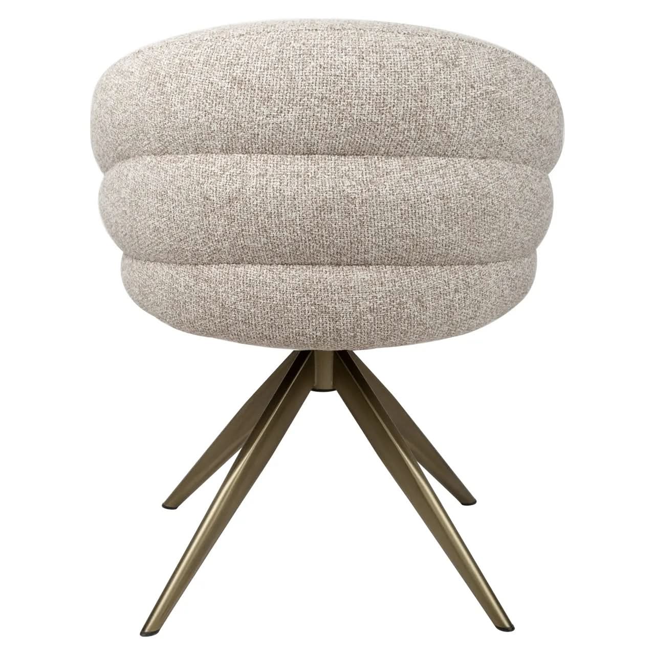 Richmond Interiors Zendaya Cayenne Brown Swivel Dining Chair   Nicholas John Interiors