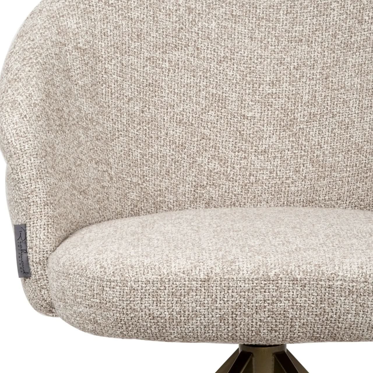 Richmond Interiors Zendaya Cayenne Brown Swivel Dining Chair   Nicholas John Interiors