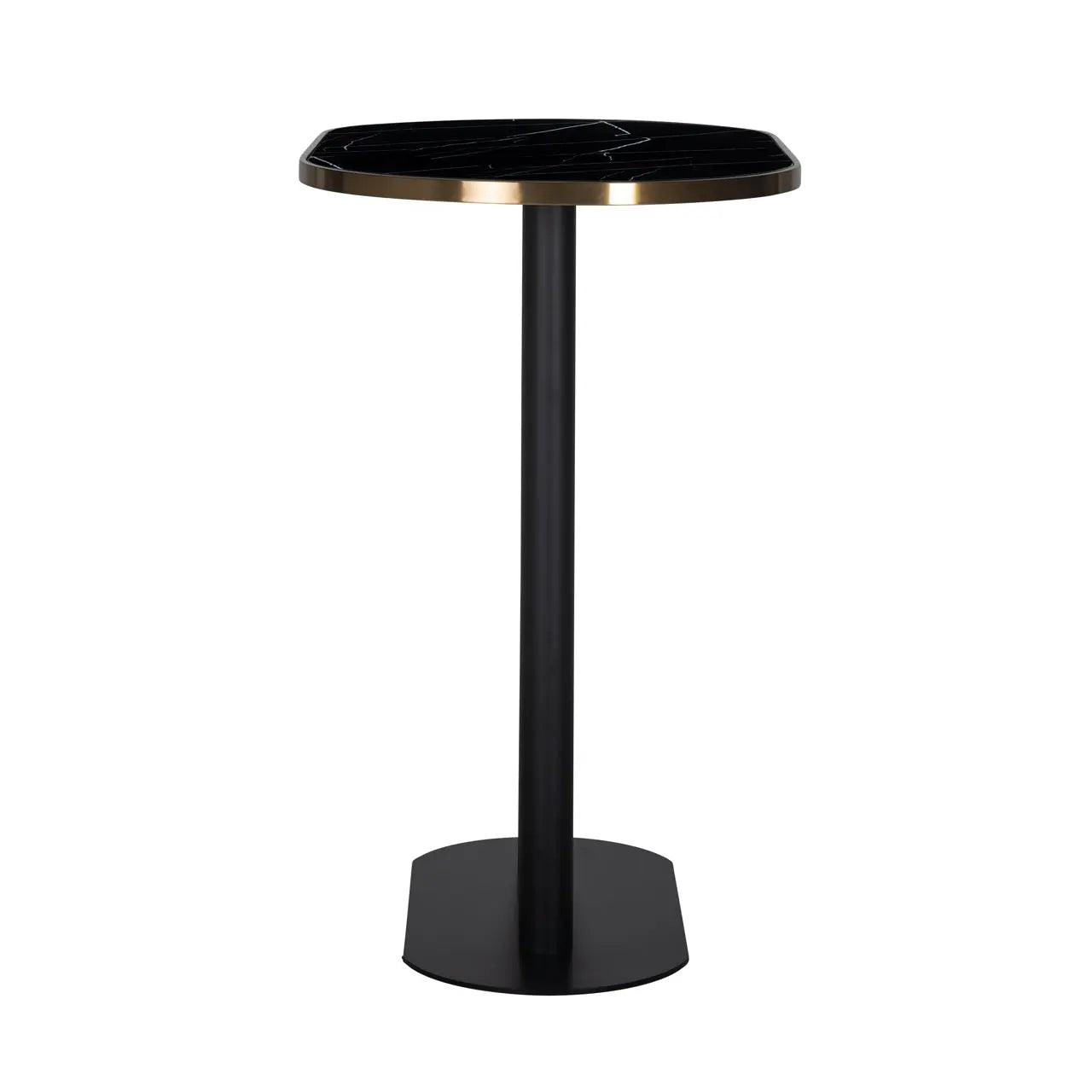 Richmond Interiors Zenza Oval Bar Table in Black  Nicholas John Interiors