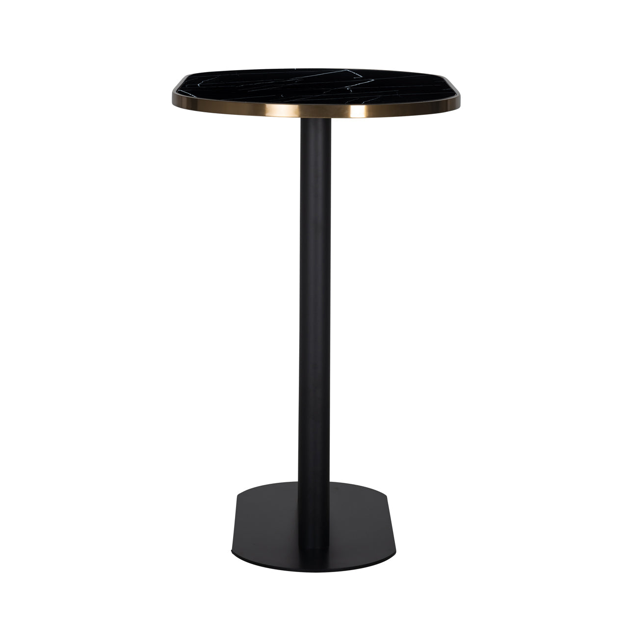 Richmond Interiors Zenza Oval Bar Table in Black  Nicholas John Interiors