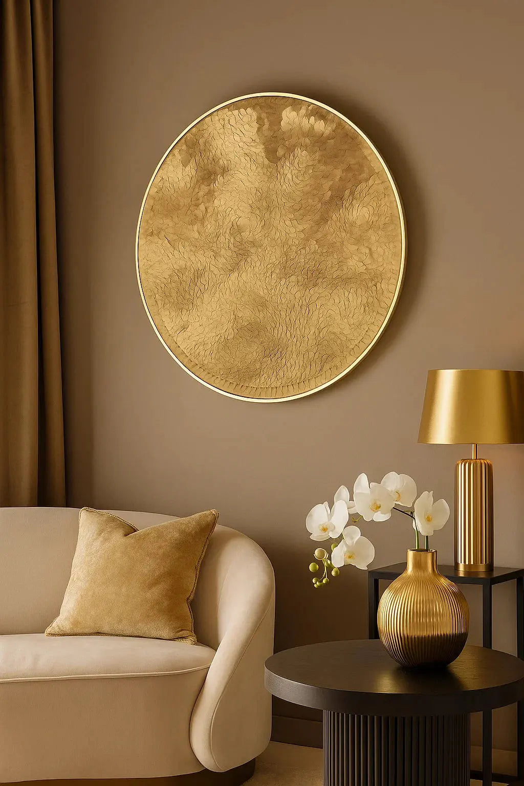 Richmond Interiors Bloom Wall Art – Gold Floral Design  Nicholas John Interiors