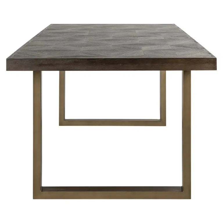 Richmond Interiors Luxor Diamond Dining Table in Brown  Nicholas John Interiors