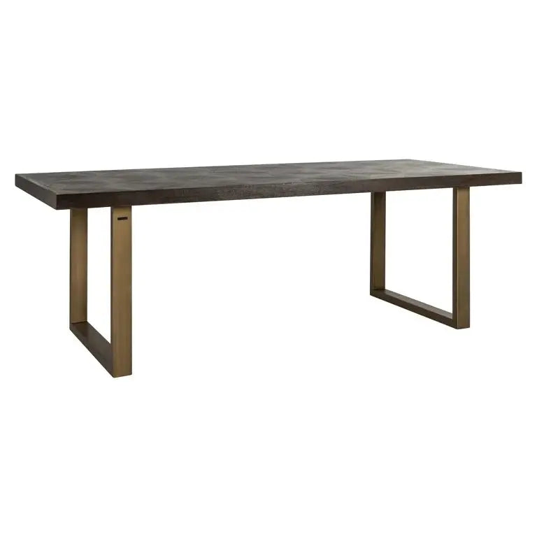 Richmond Interiors Luxor Diamond Dining Table in Brown  Nicholas John Interiors