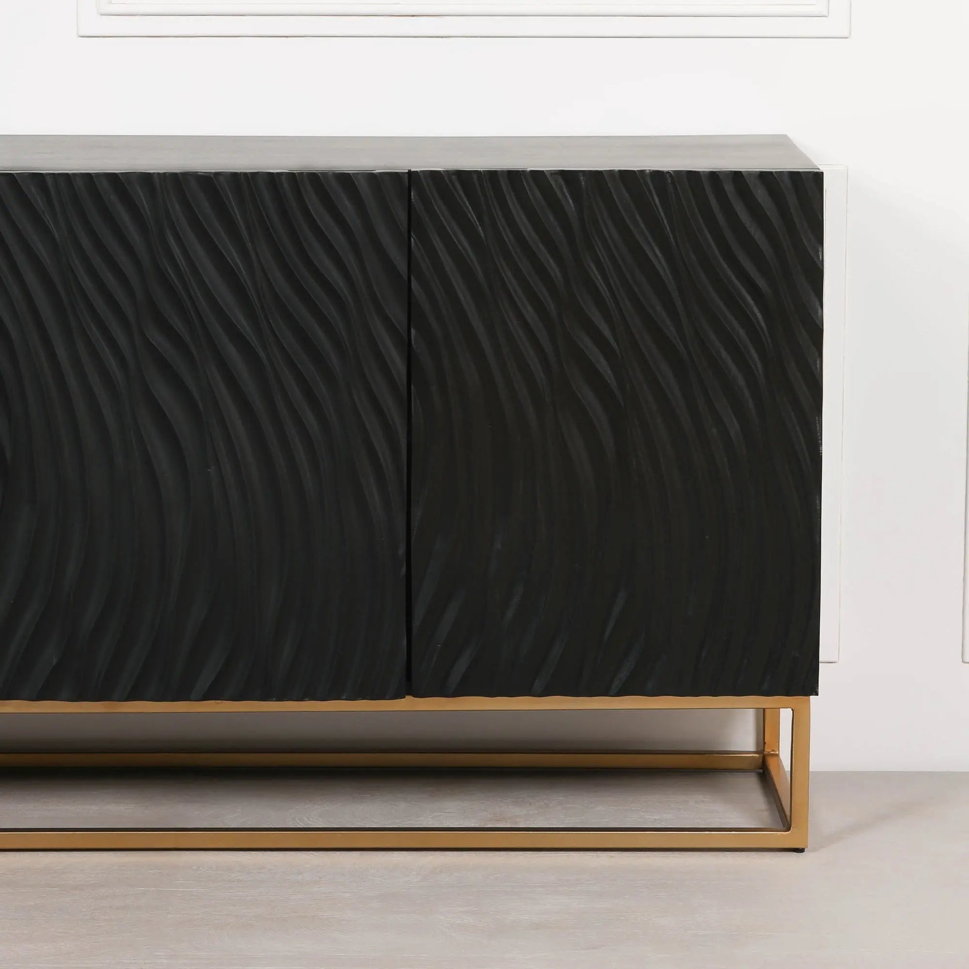 Ripples Black Painted Sideboard   Nicholas John Interiors