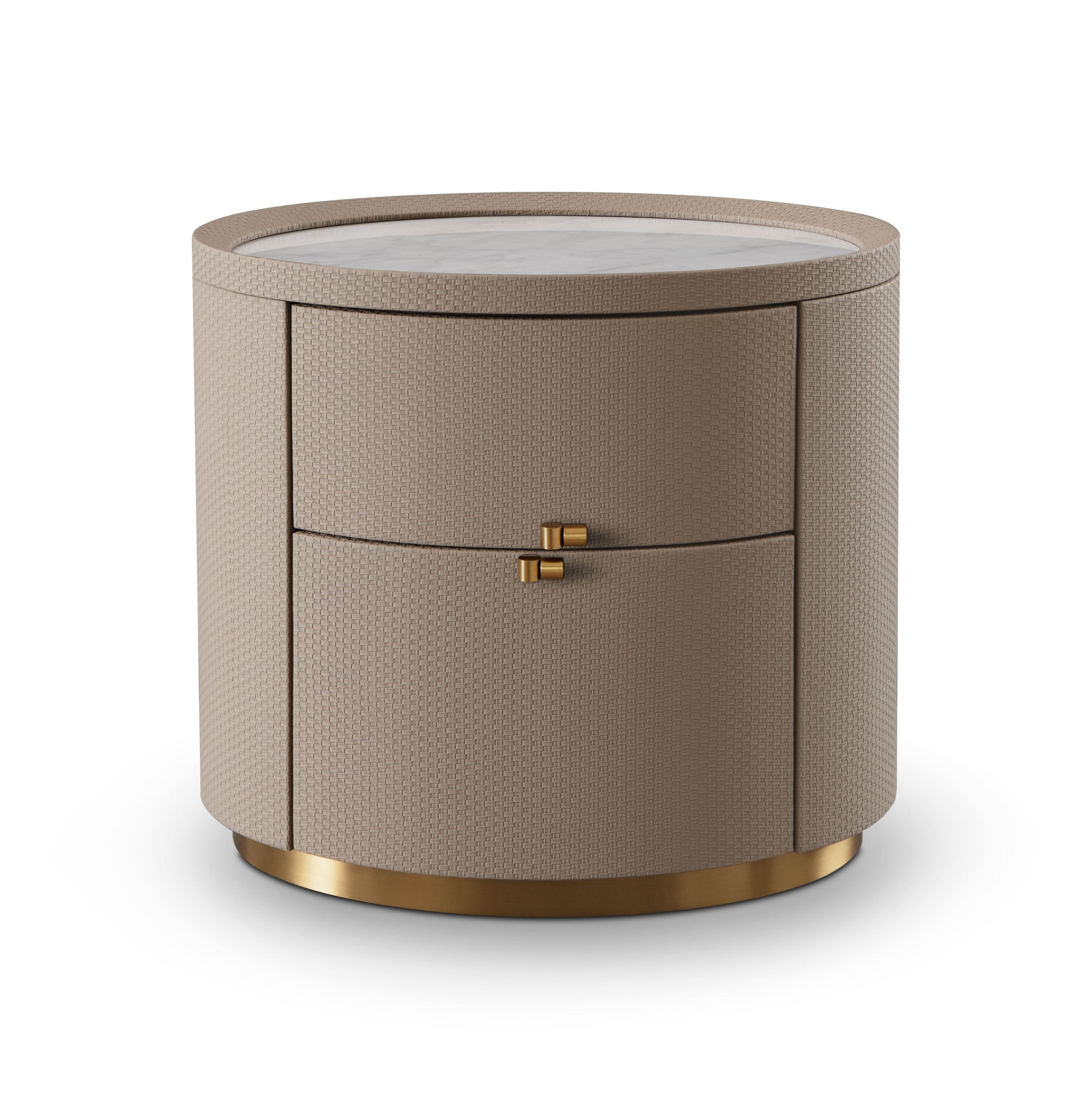 Ritz Bedside Table - White Marble   Nicholas John Interiors