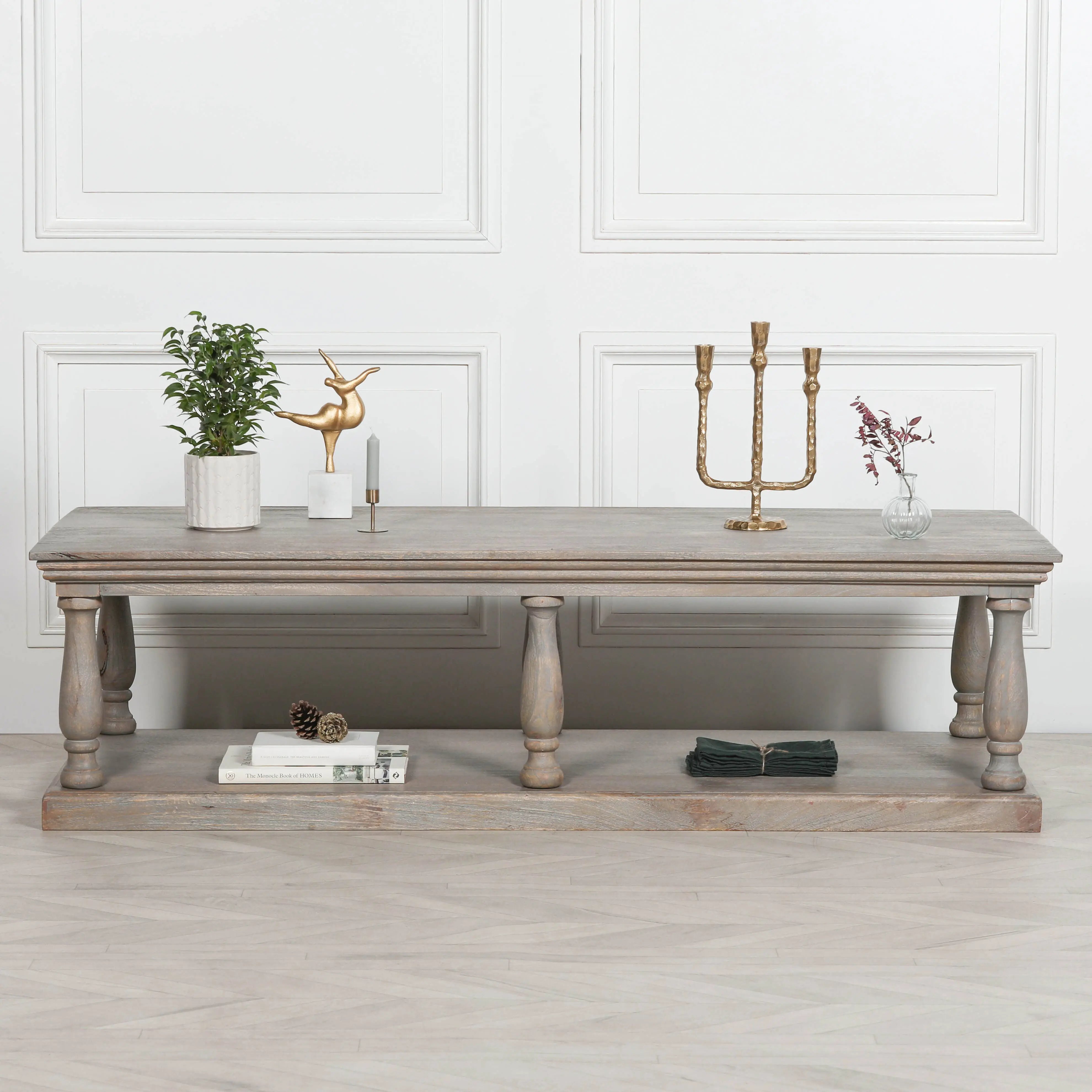 Rustic Column Coffee Table   Nicholas John Interiors