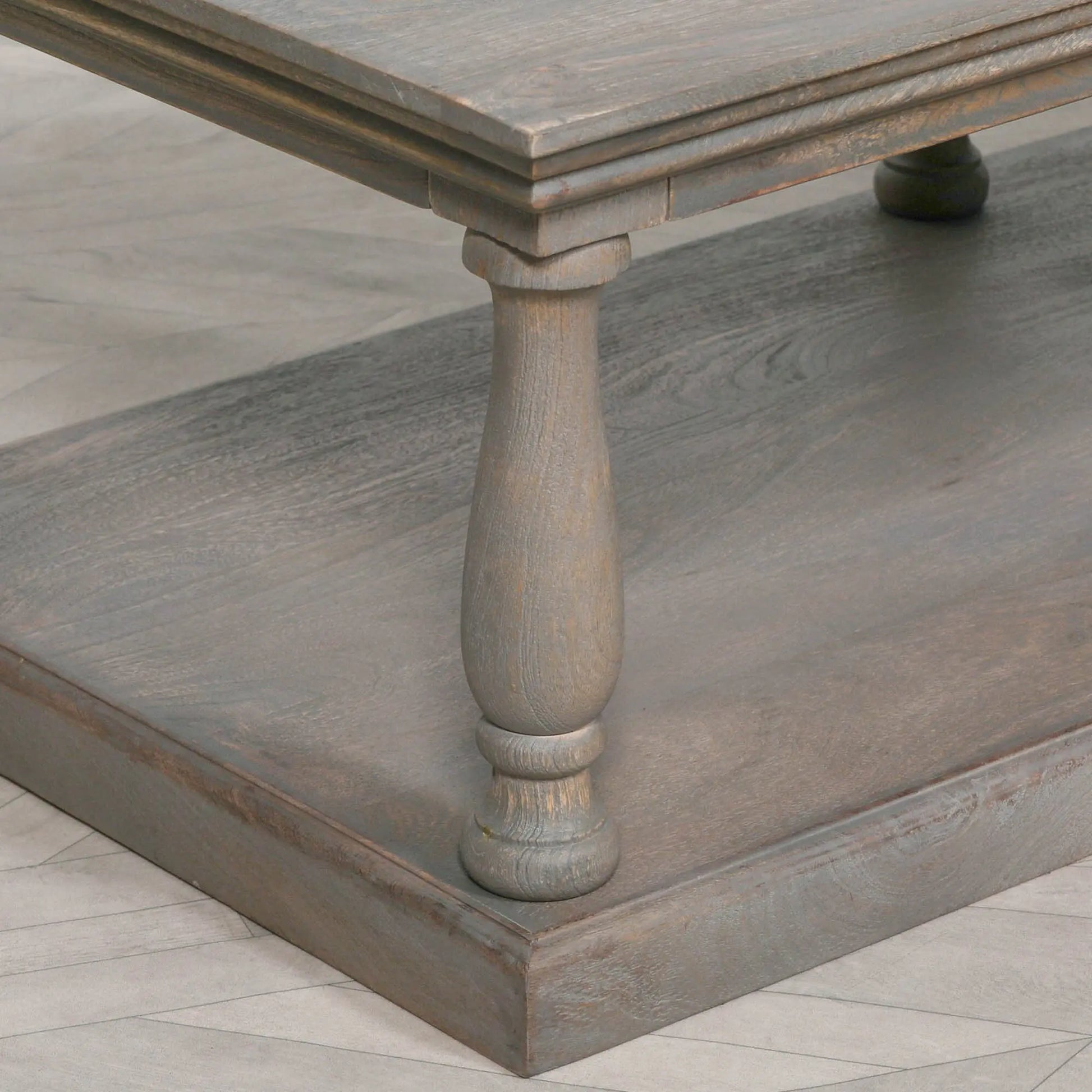 Rustic Column Coffee Table   Nicholas John Interiors