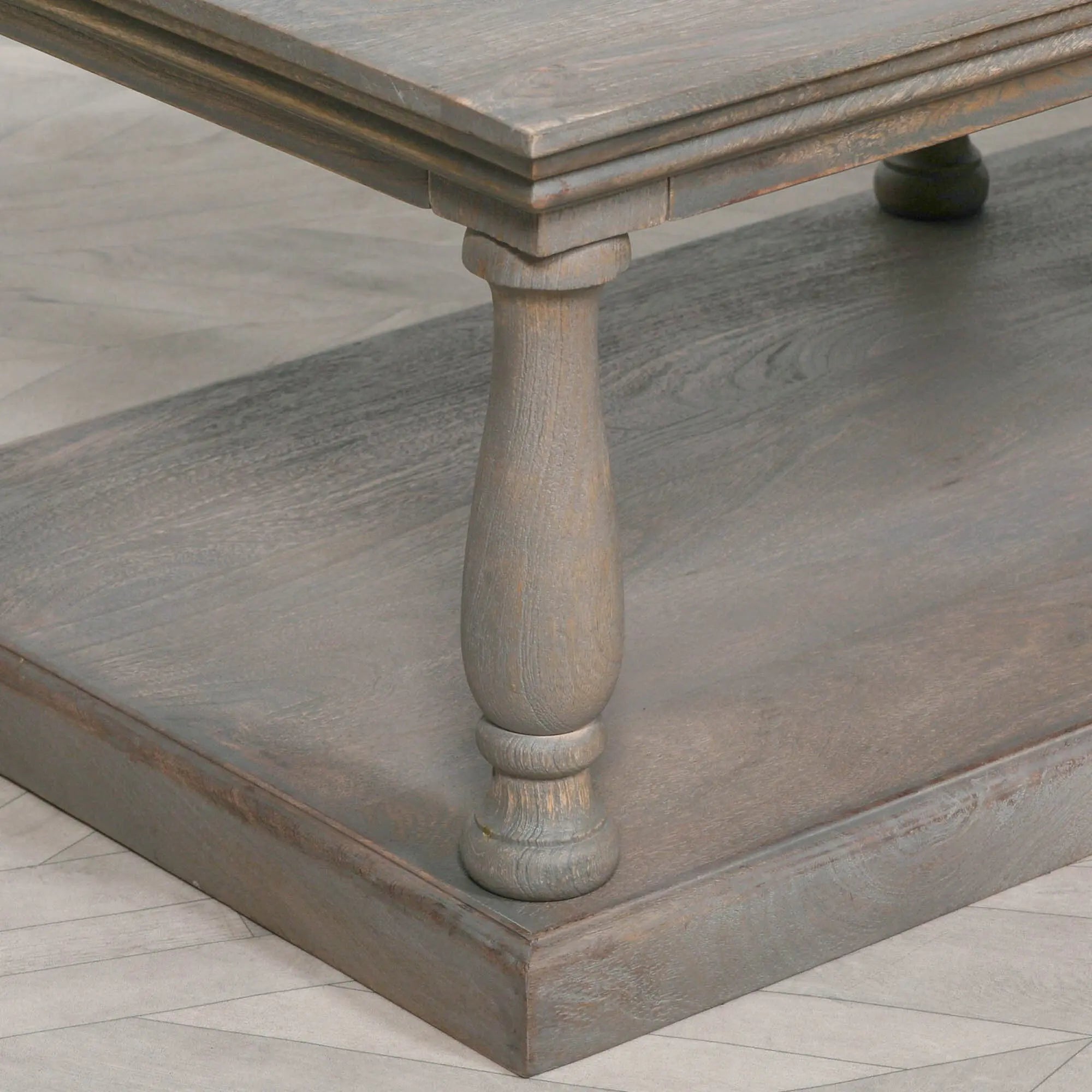 Rustic Column Coffee Table   Nicholas John Interiors