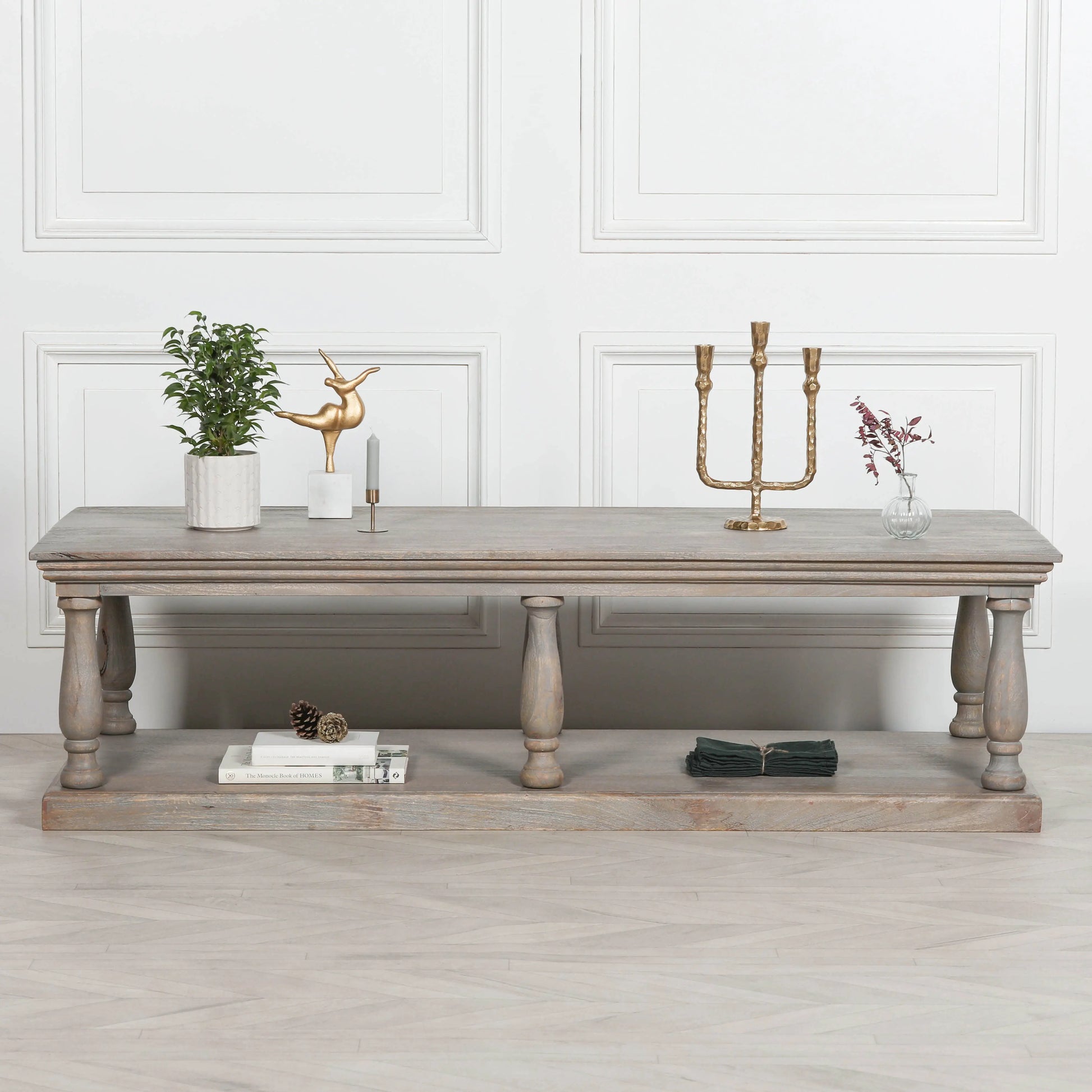 Rustic Column Coffee Table – Handcrafted Mango Wood Coffee Table   Nicholas John Interiors