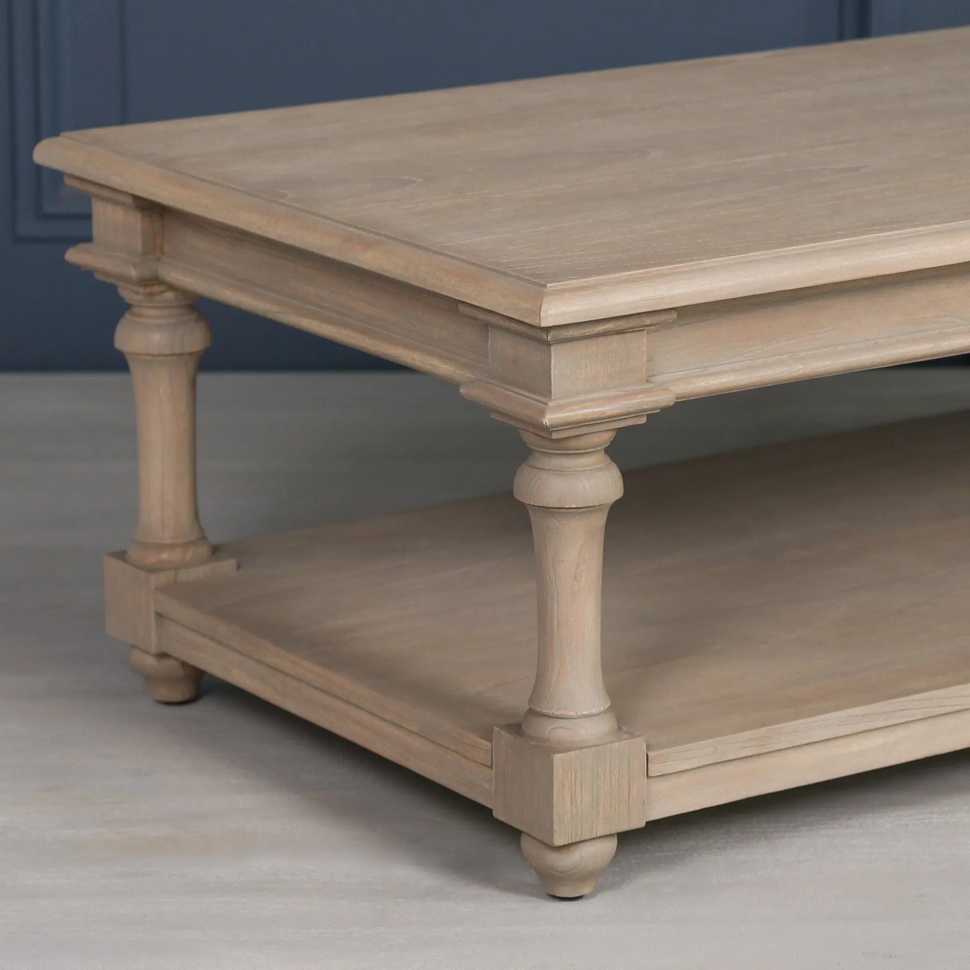 Rustic Wooden 170cm Coffee Table with Drawer   Nicholas John Interiors