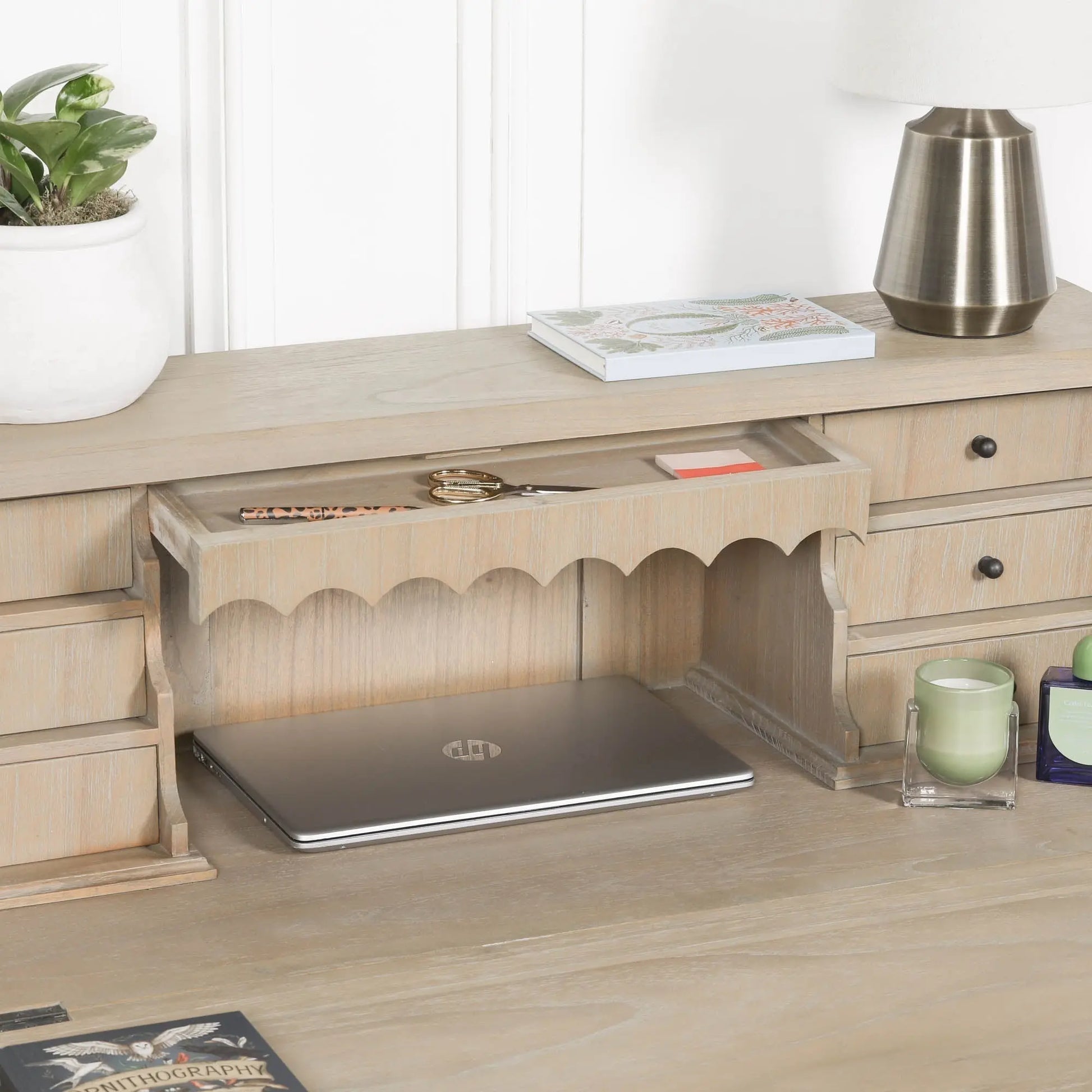 Rustic Wooden Bureau Desk   Nicholas John Interiors
