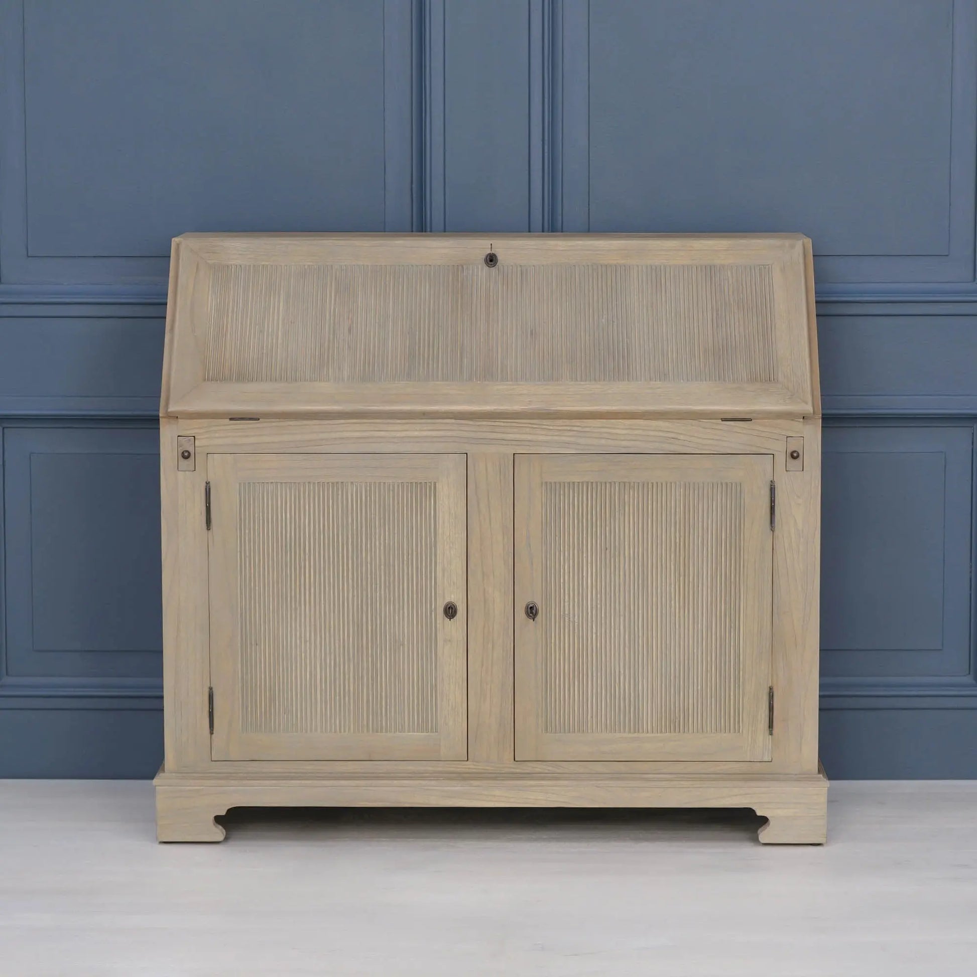 Rustic Wooden Bureau Desk   Nicholas John Interiors