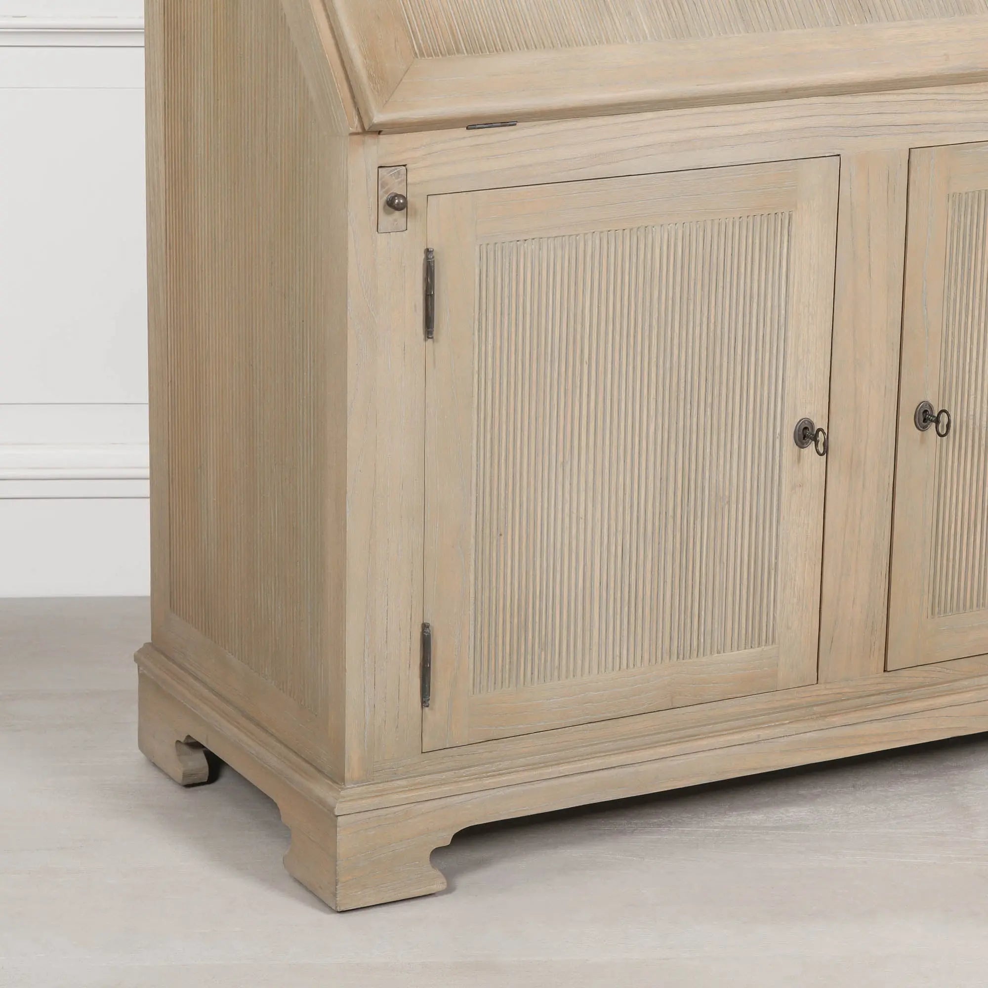 Rustic Wooden Bureau Desk   Nicholas John Interiors