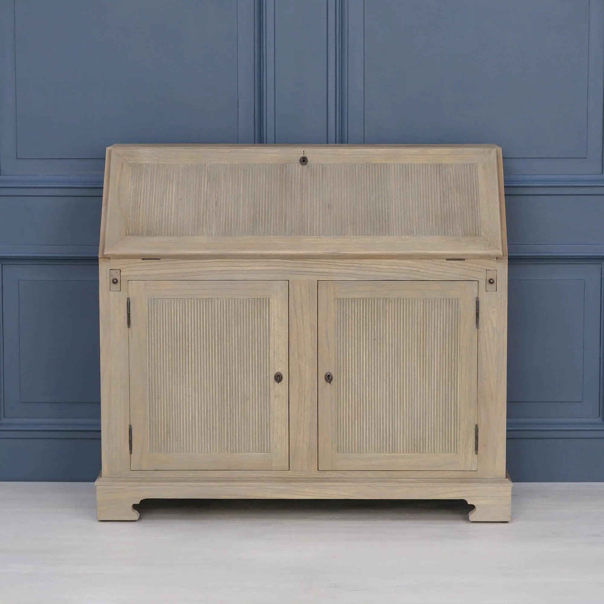 Rustic Wooden Bureau Desk   Nicholas John Interiors