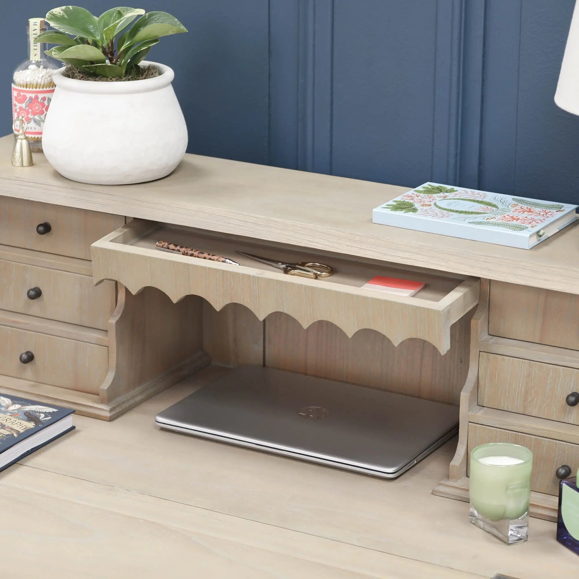 Rustic Wooden Bureau Desk   Nicholas John Interiors